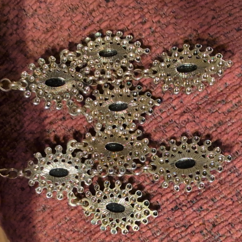 Elegant Black and Gold Chandelier Earrings - Picture 2 of 3